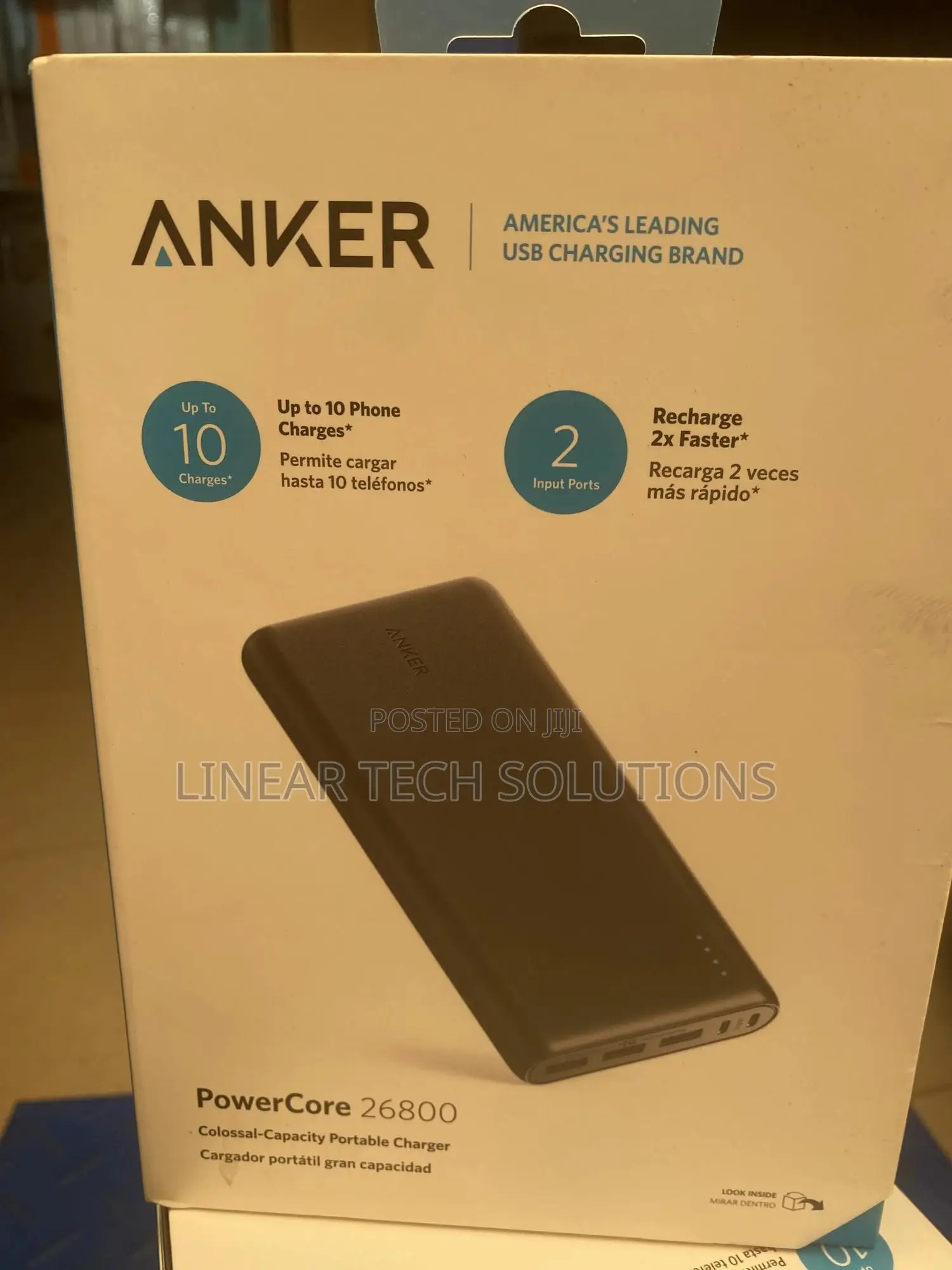 Anker Power Bank, 26,800 Mah External Battery With Dual Input Port