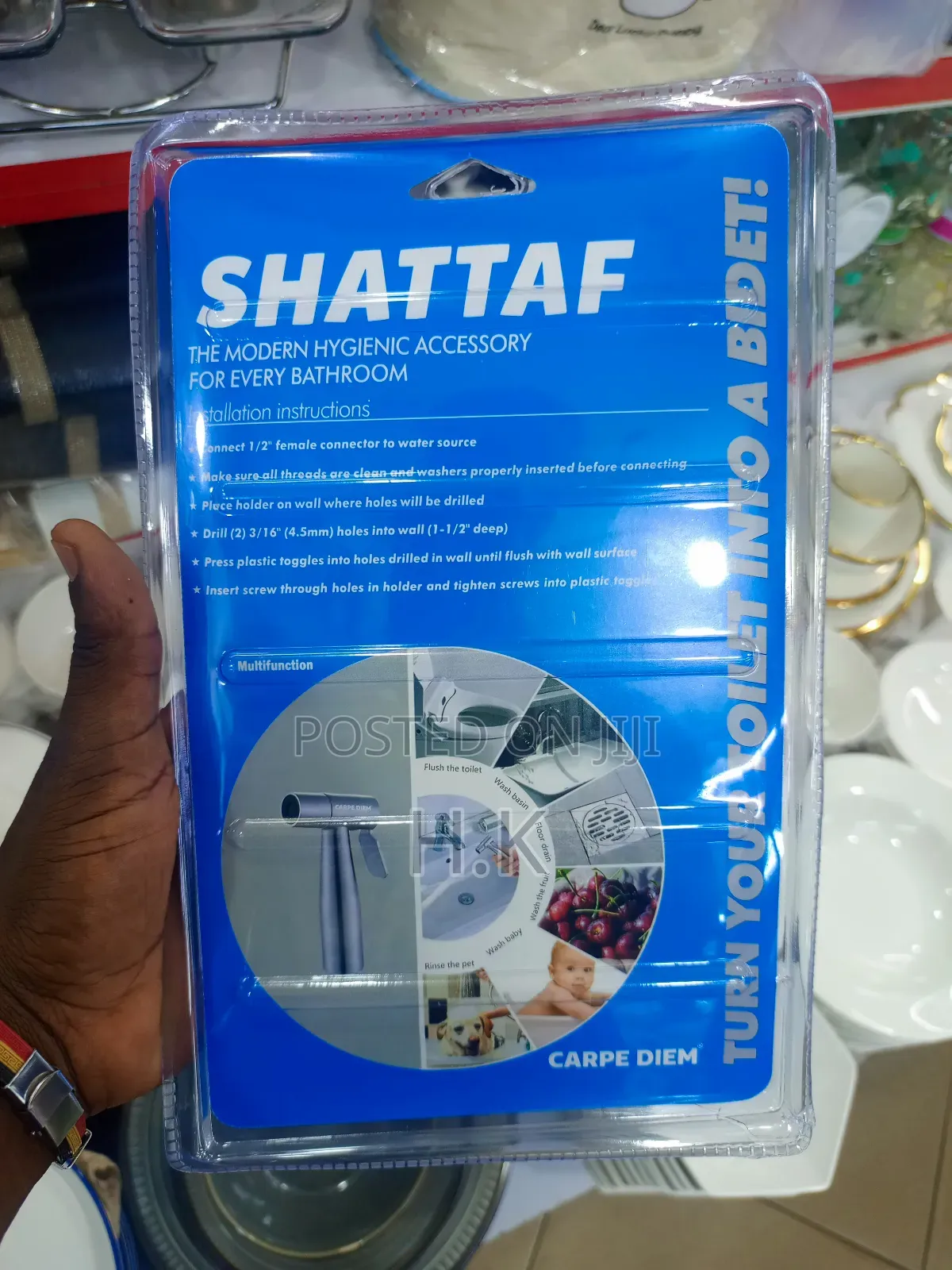 Shattaf" Water-Saving Bidet Sprayer.