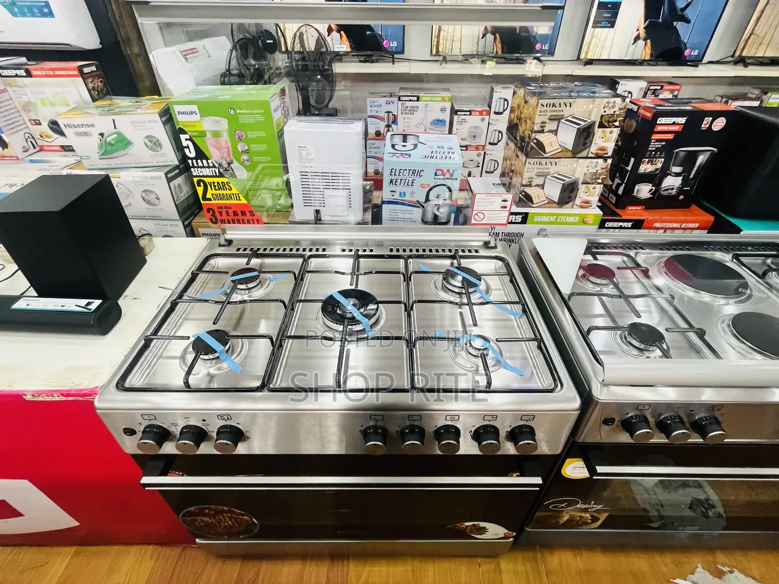 Blueflame Cooker 5 Gas 90by 60 Cm With Nozzle