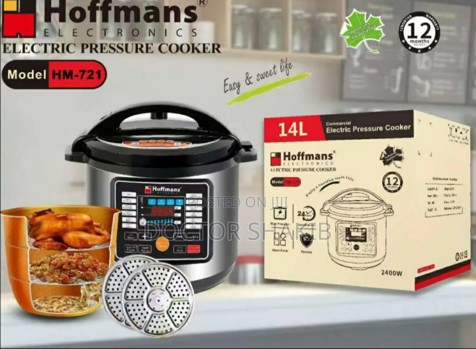 Brand New 14litres Hoffmans Digital Electric Pressure Cooker