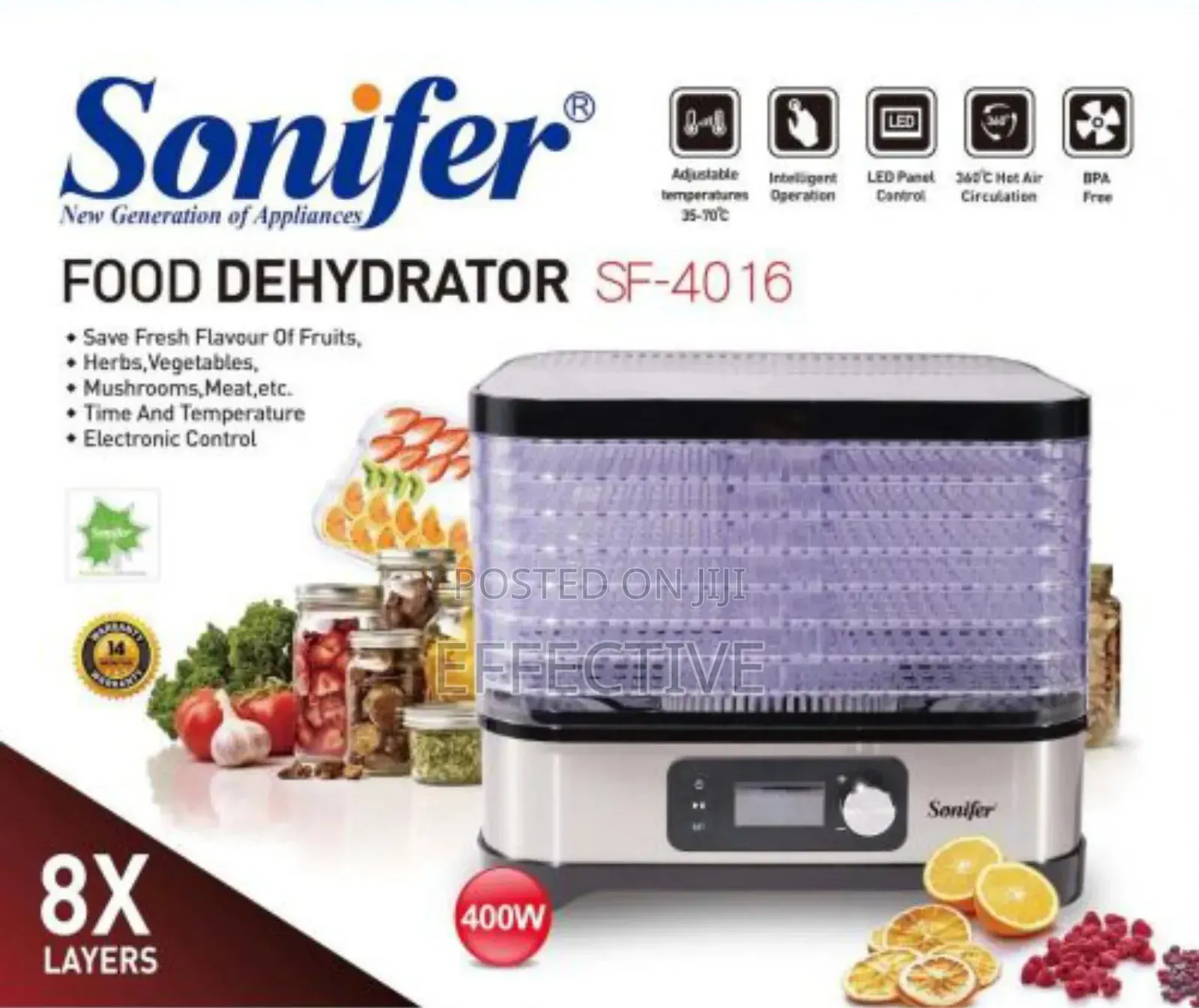 8 Tray Sonifer Food Dehydrator