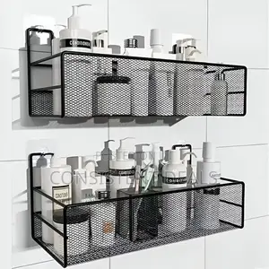 2pcs Wall Mount Bathroom Basket