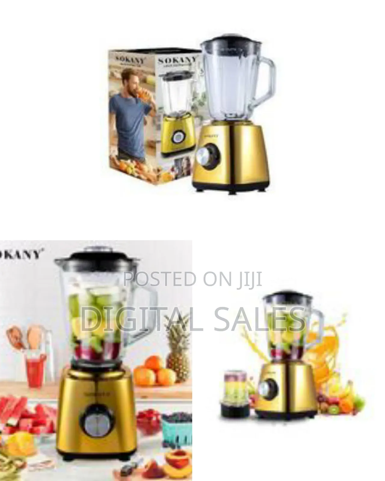 Sokany 2 in 1 Coffee Grinder and 1.5l Glass Jar Blender 500w High