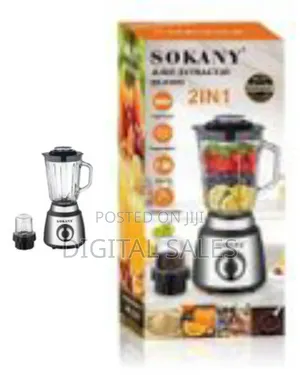 Sokany 2 in 1 Coffee Grinder and 1.5l Glass Jar Blender 800w High