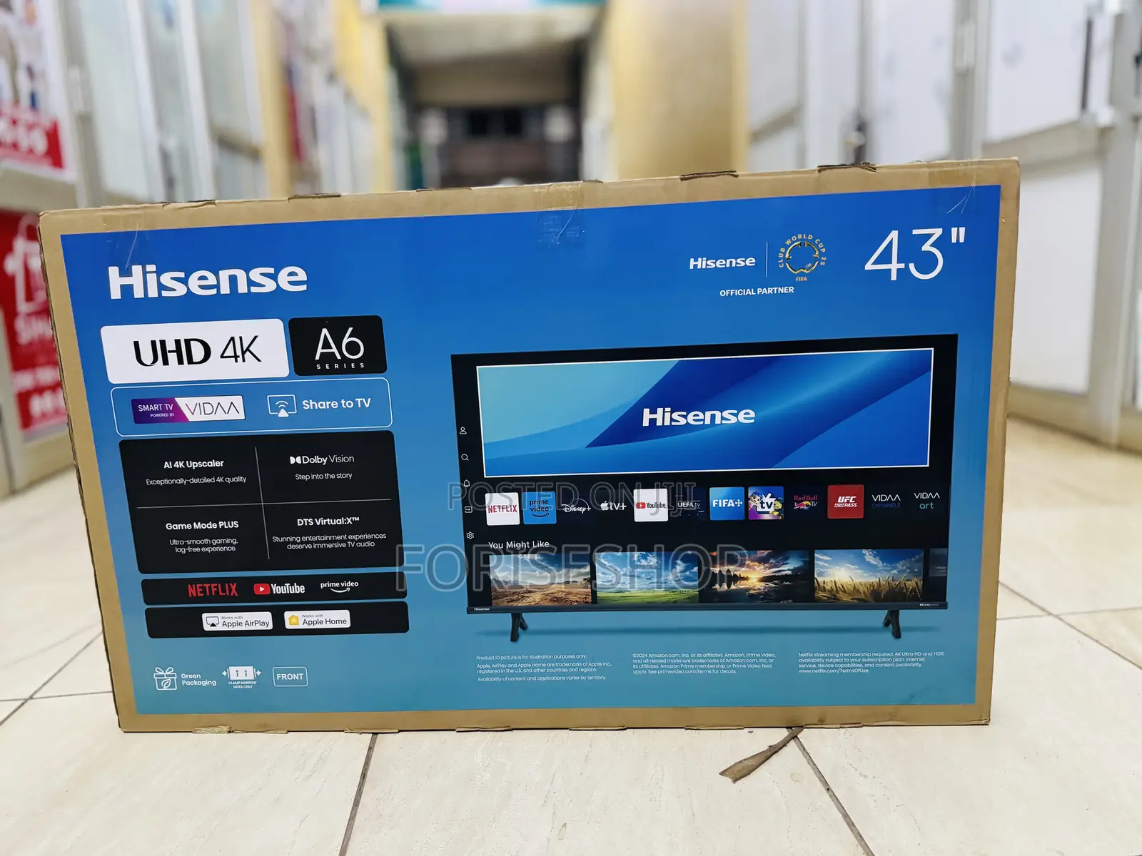 Hisense 43 Smart Vidaa Uhd Frameless Bluetooth Original