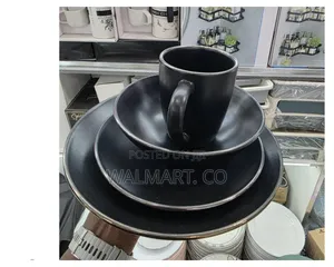 16 Pc Dinner Set-Black