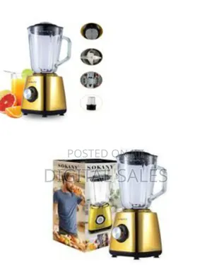 Sokany 2 in 1 Coffee Grinder and 1.5l Glass Jar Blender 500w High Powe