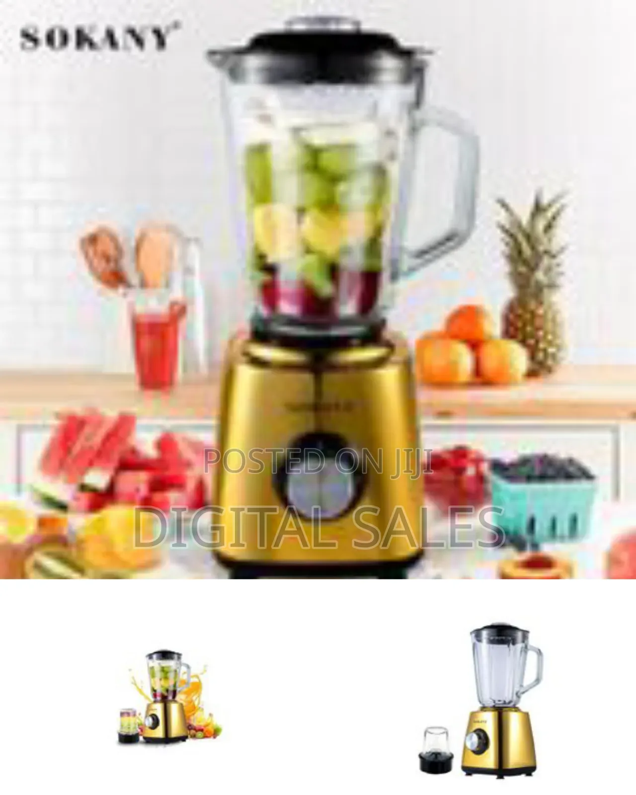 Sokany 2 in 1 Coffee Grinder and 1.5l Glass Jar Blender 500w High Powe