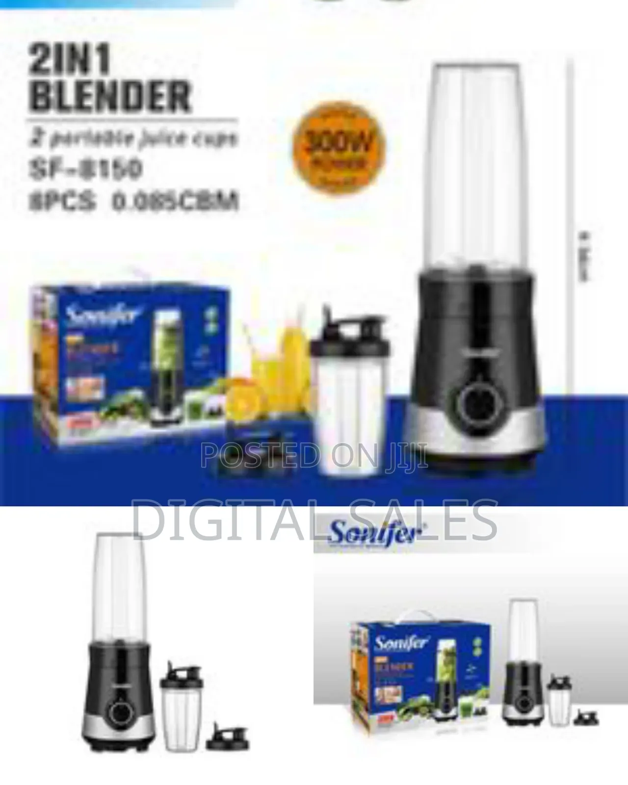 Sonifer Sf-8150 300w Home Kitchen 2 in 1 Multifunctional Mixer 800ml