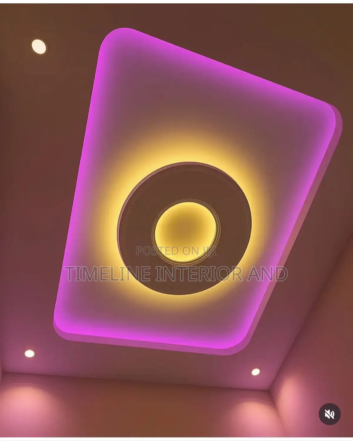Modern RGB Gypsum Ceiling Design