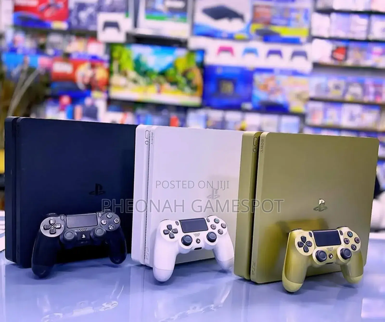 Used Ps4 Slim- Complete Setup! Console, 2 Controllers, 13 Games!