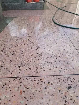 Premium Pink Terrazzo Floor – Smooth, Shiny Elegant Finish