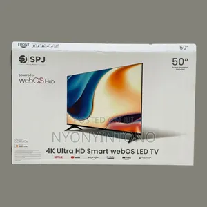 SPJ Uhd 50" Smart Flameless Tv With Inbuilt Free to Air Decoder