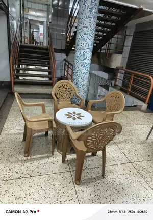 Garden Plastic Chairs and Table Set