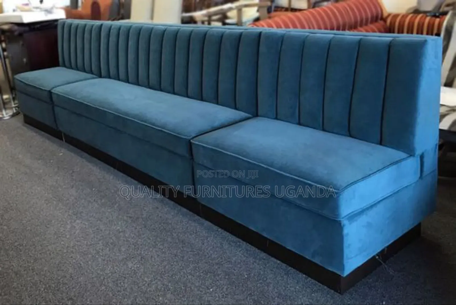 7 Seater Light Blue Waiting Chair
