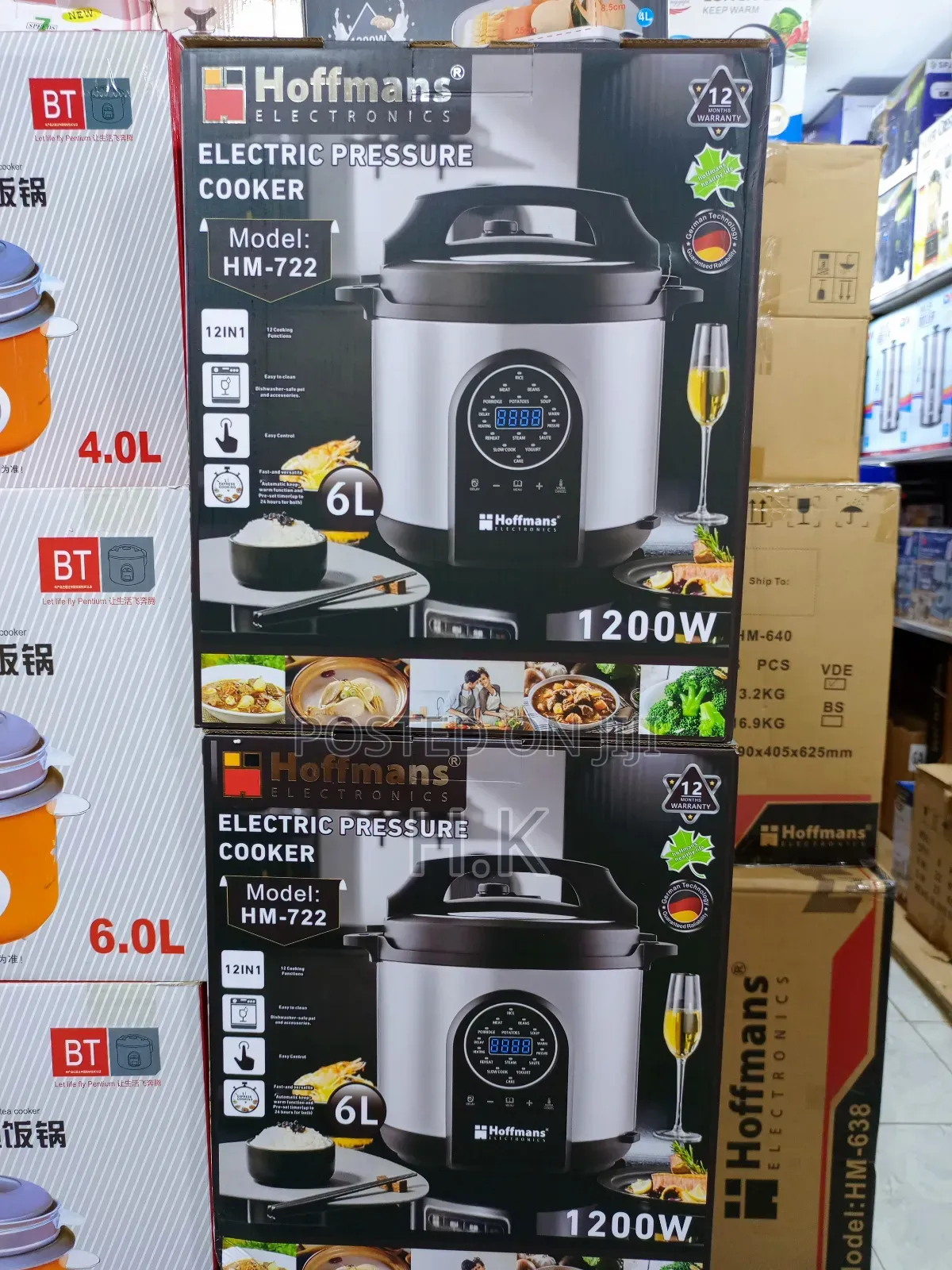 Hoffmans Electronics Electric Pressure Cooker, Model Hm-722.
