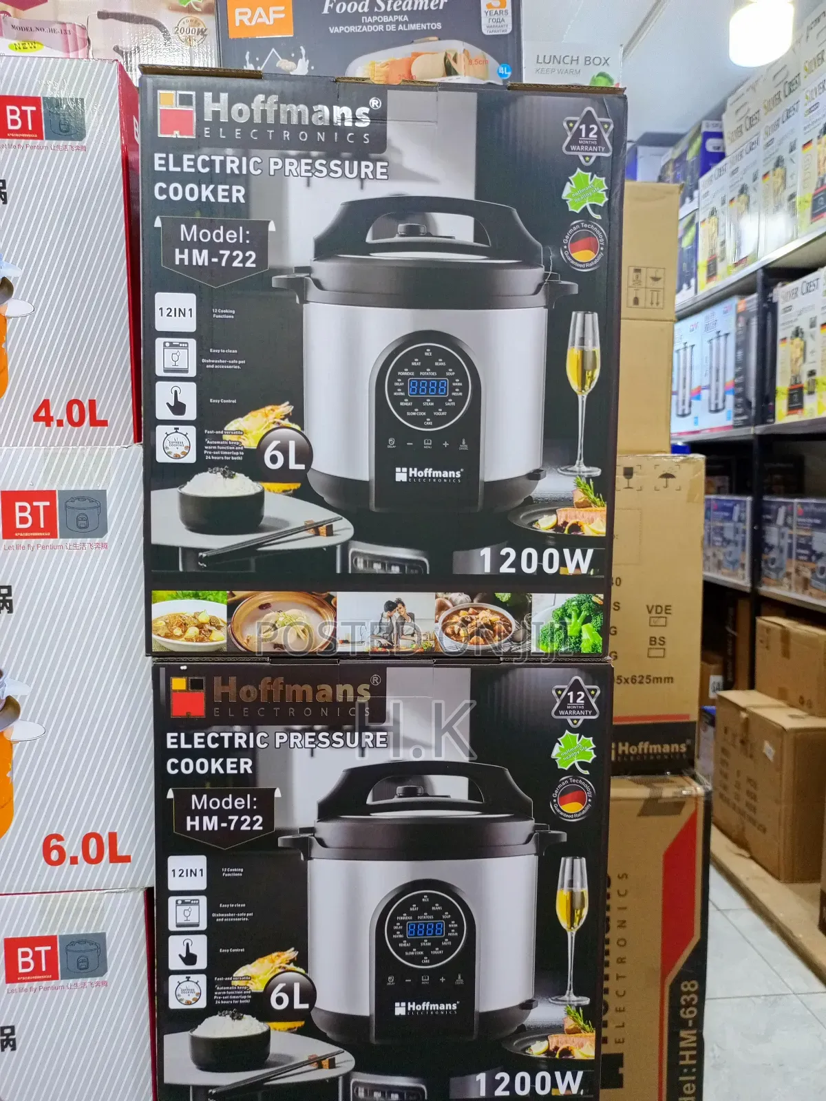 Hoffmans Electronics Electric Pressure Cooker, Model Hm-722.
