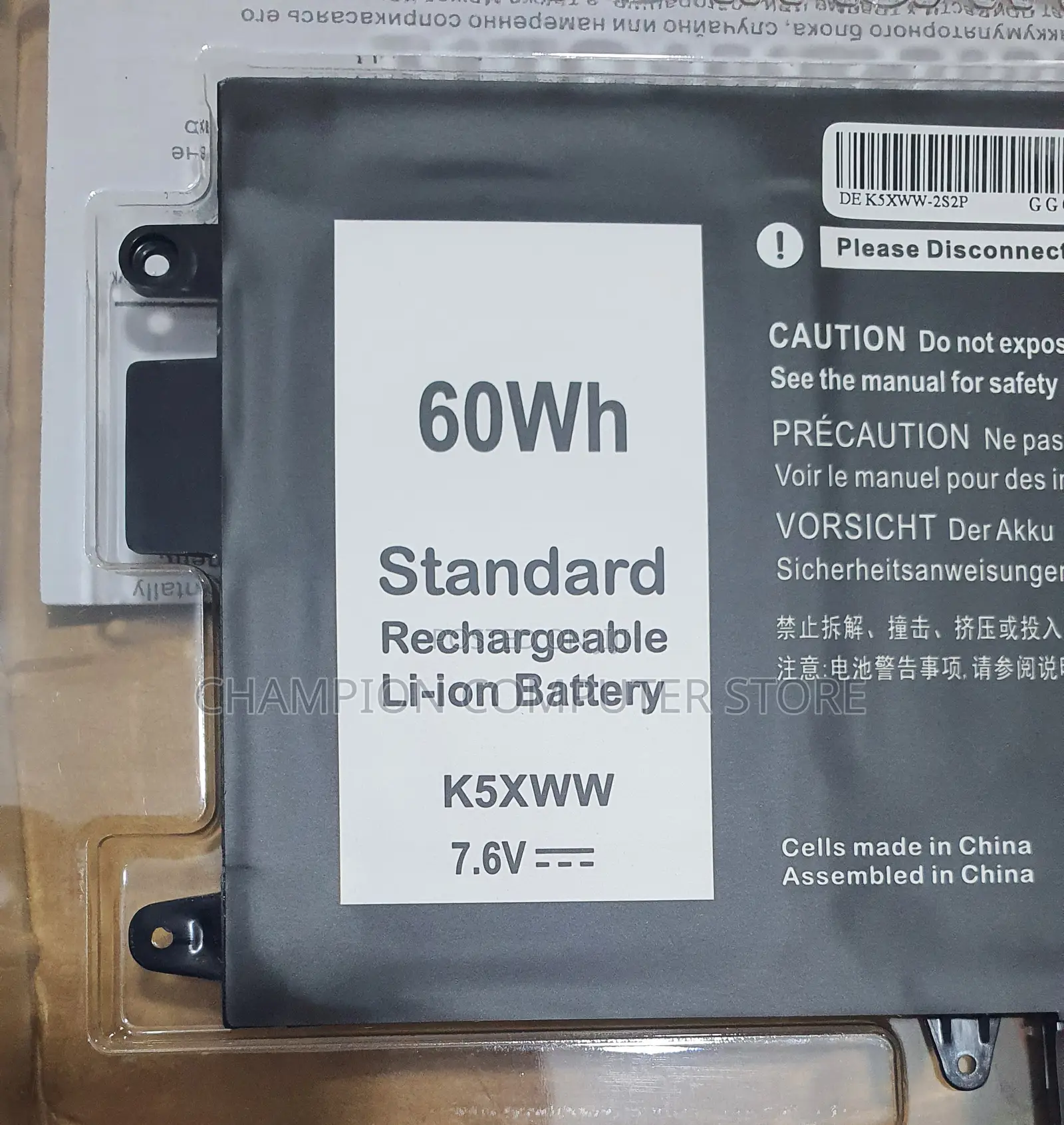 Dell K5xww 60wh Battery for L3180 7389 5289 E5289 7389 7390