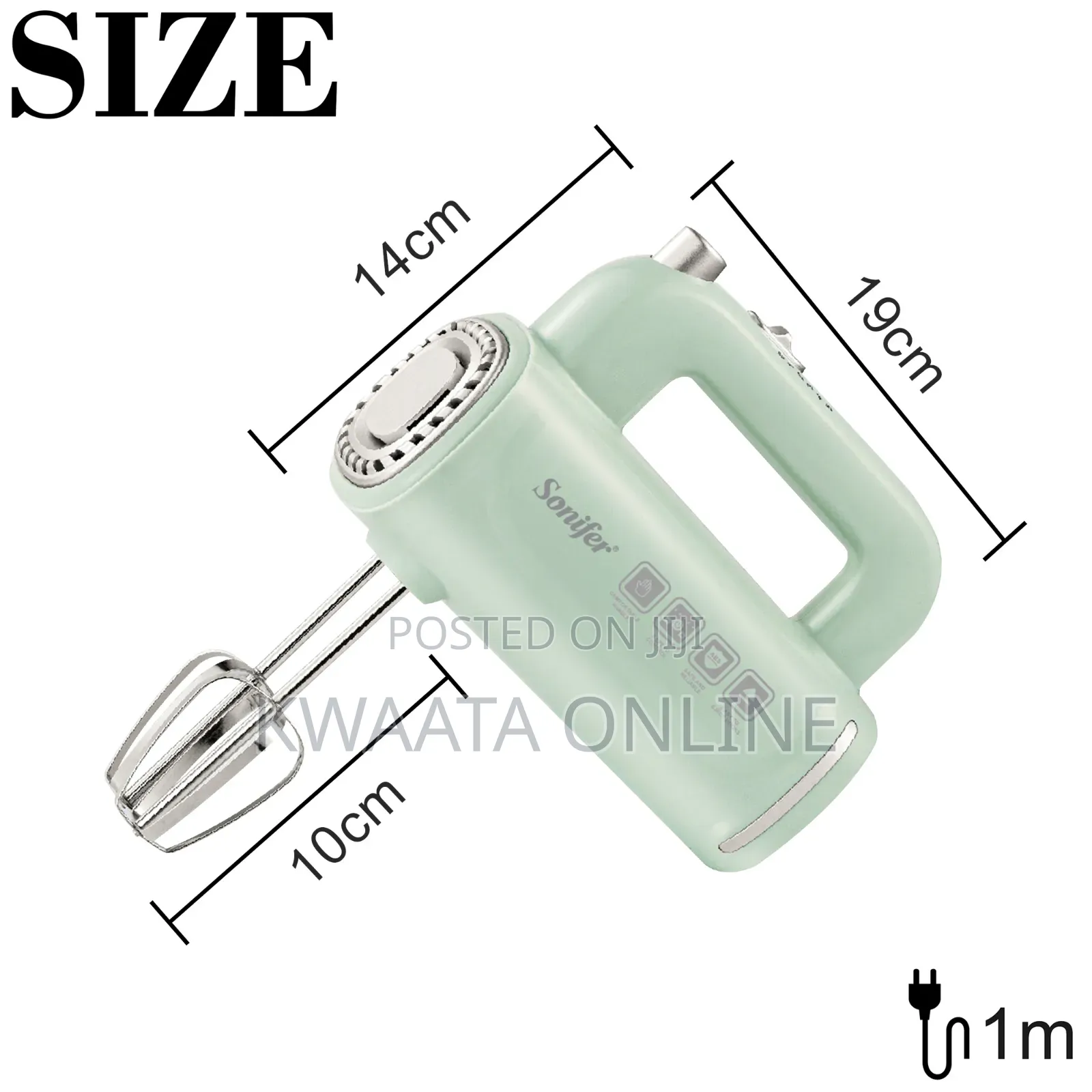 Sonifer Sf-7034 Egg Beater Plastic Hand Held Electric Food Cake Mixer