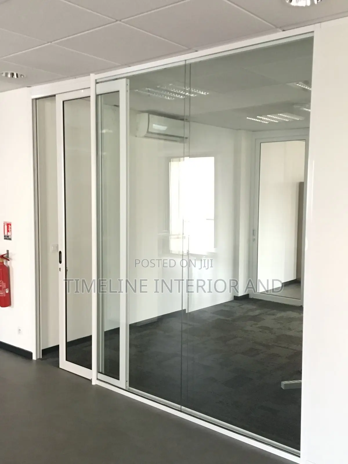 Aluminium Glass Office Partition Sliding Door – Elegant Modern