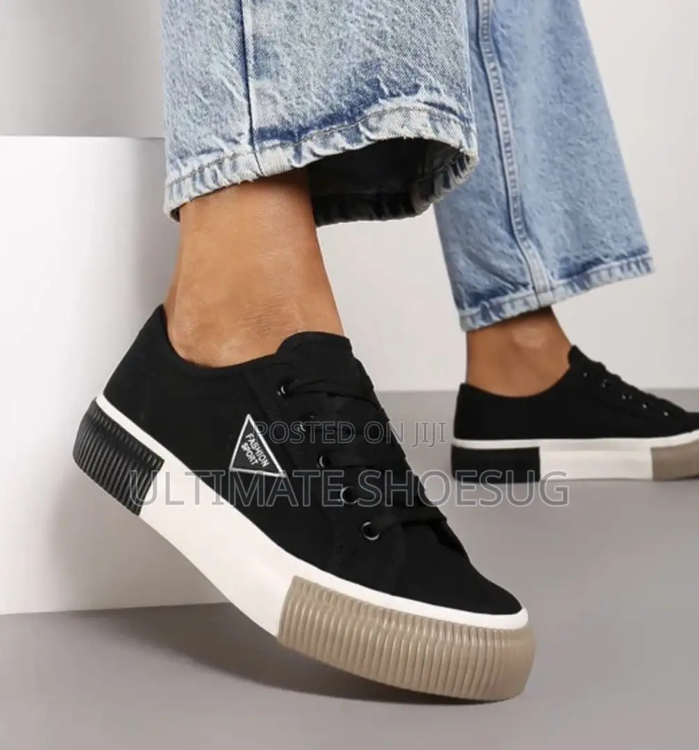 Ladies Fashion Rubber Sole Sneakers
