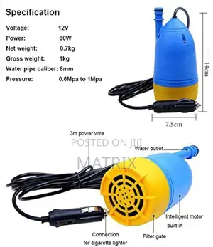 Portable High Pressure 12v Car Washing Tool Set