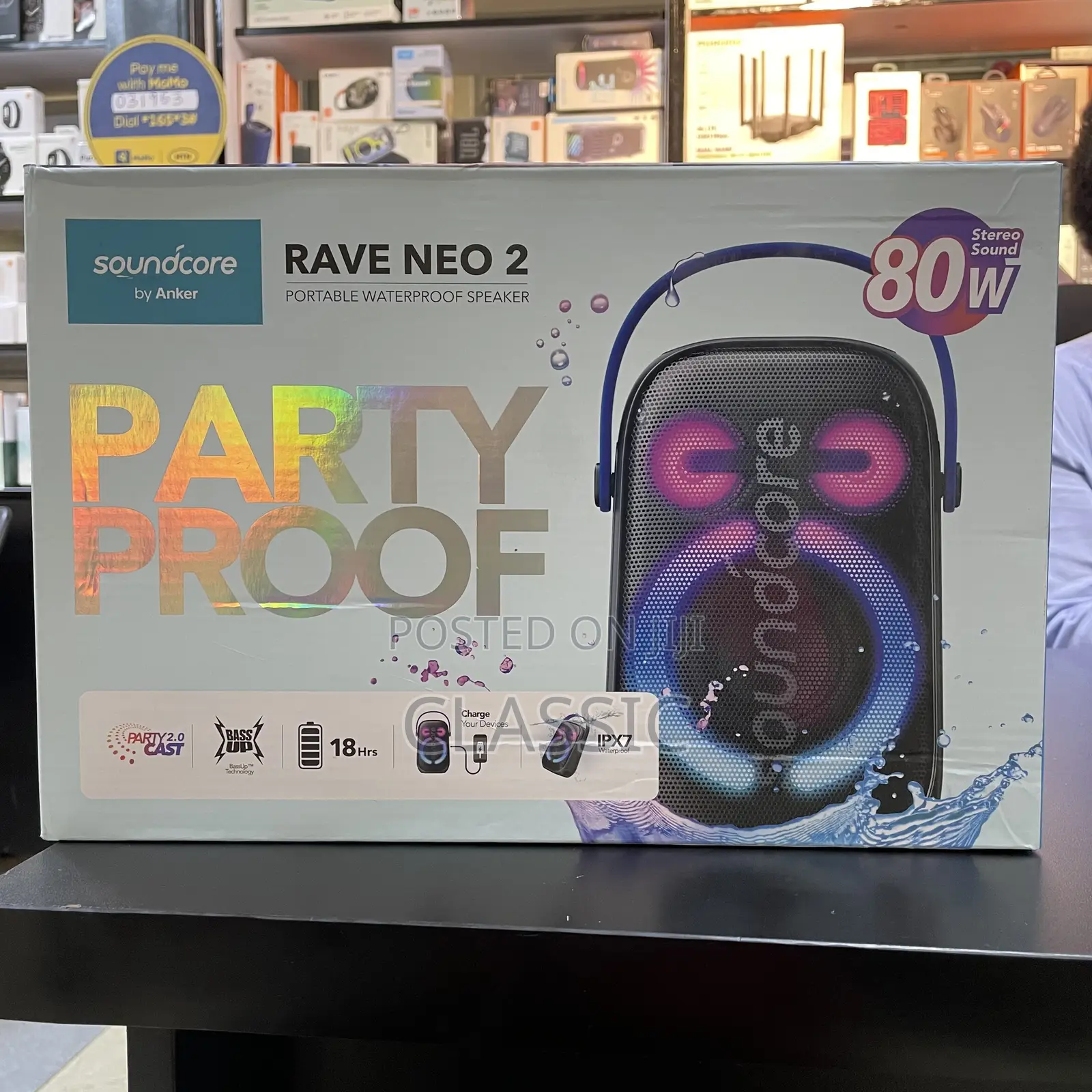 Anker Soundcore Rave Neo 2 Portable Speaker – 80w