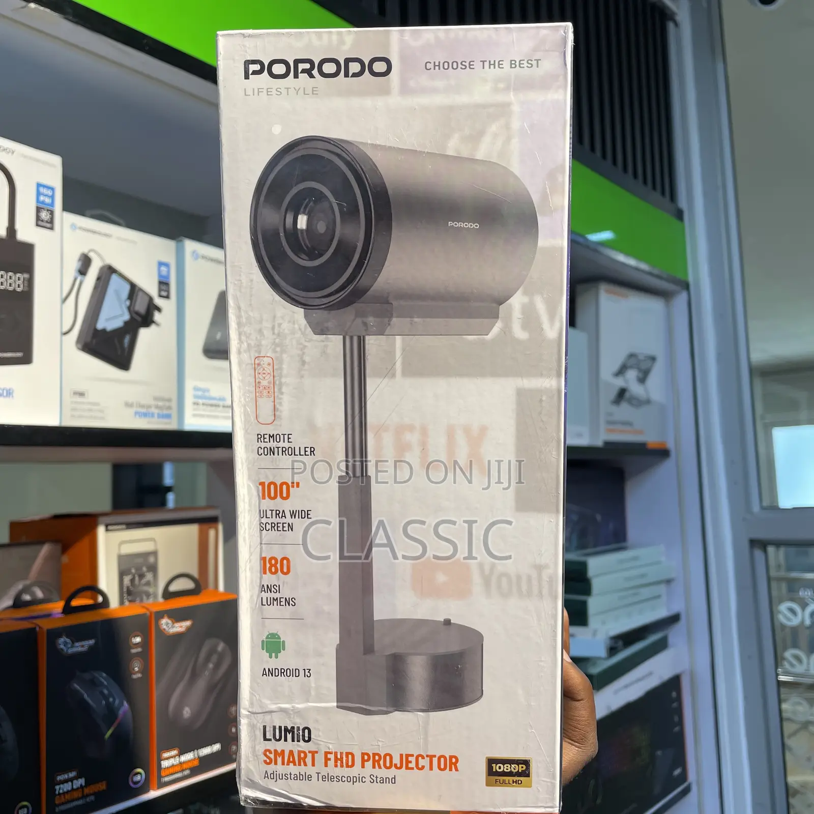 Porodo Lifestyle Lumio Smart FHD Projector