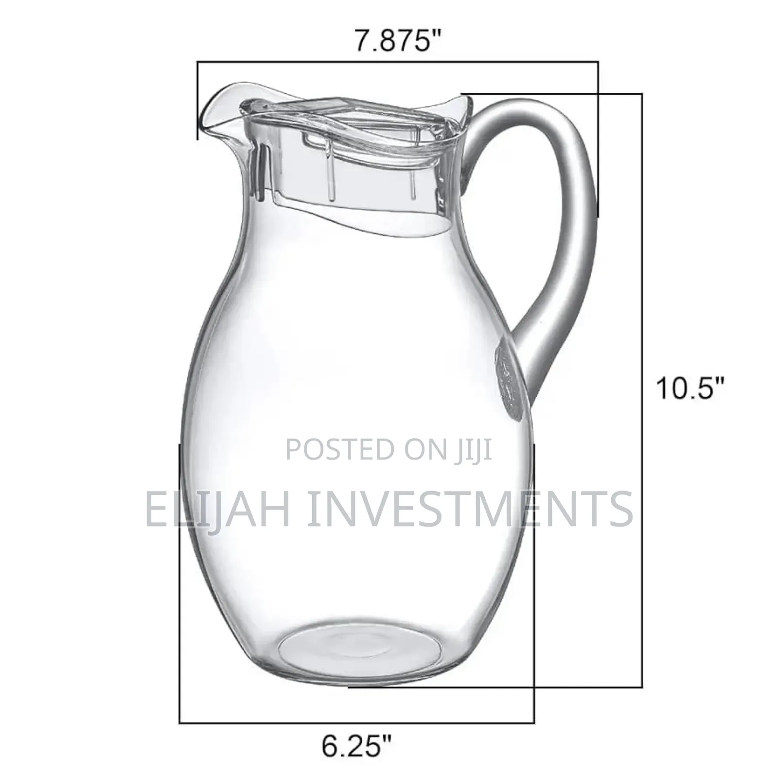 Clear Acrylic Water Pitcher Jug