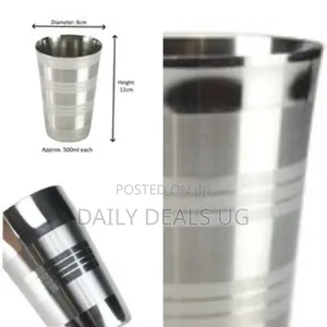6 Stainless Steel Drinking Tumblers Unbreakable Water Juice Cocktail