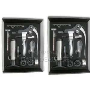 Corkscrew Wine Opener Kit Gift Set Box- Black.##170,000