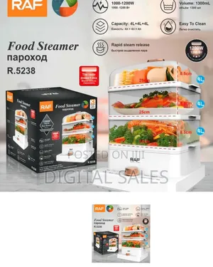 Raf Food Steamer Raf 3 Level 12l Square Electric Food Cooking Steamer