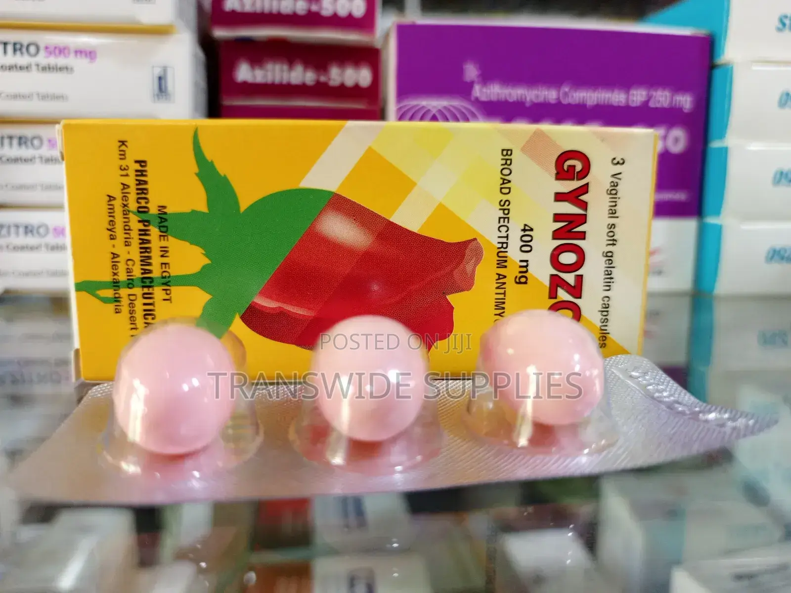 Gynozol 3 Soft Gelatin Vaginal 400mg Caps - For Candida Itching Vagina