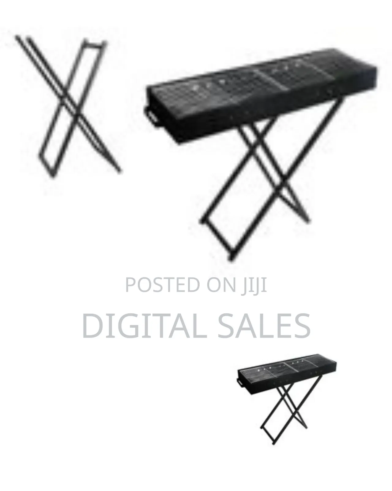 27.5*15.5 Inches Heavy Duty Foldable BBQ Stand With Kabab Smoker 0