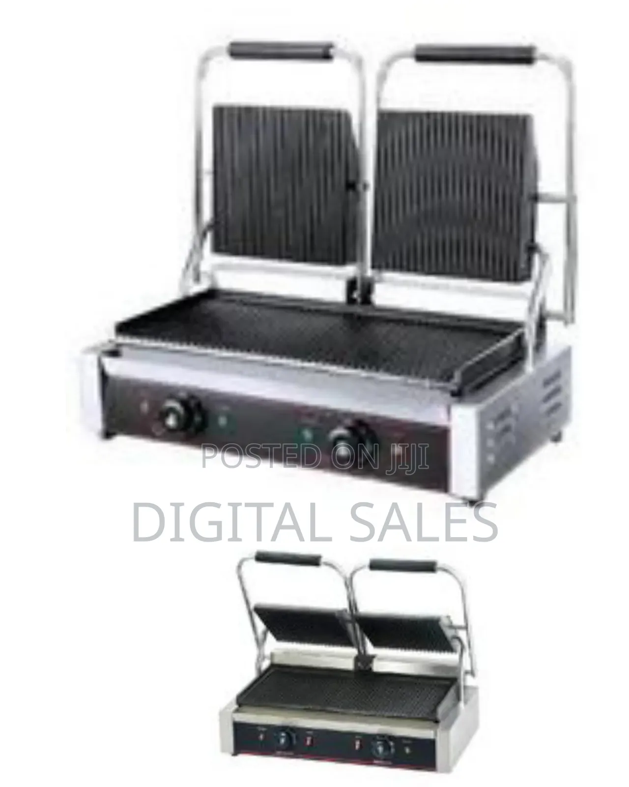 Double Sidedcommercial Electric Contact Grill Sandwich Panini Press