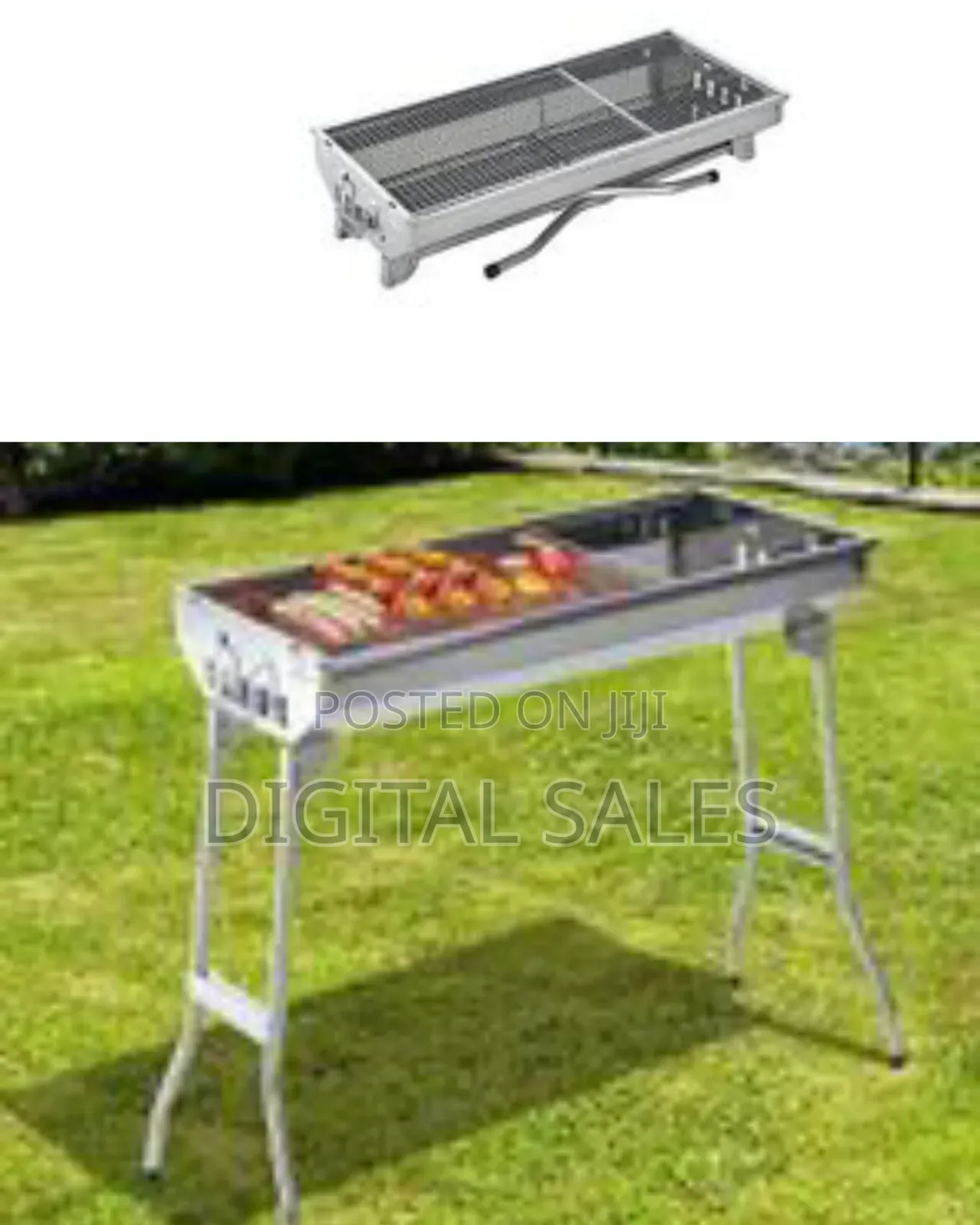 Portable Folding Stainless Steel Charcoal Barbecue Grill Smoker