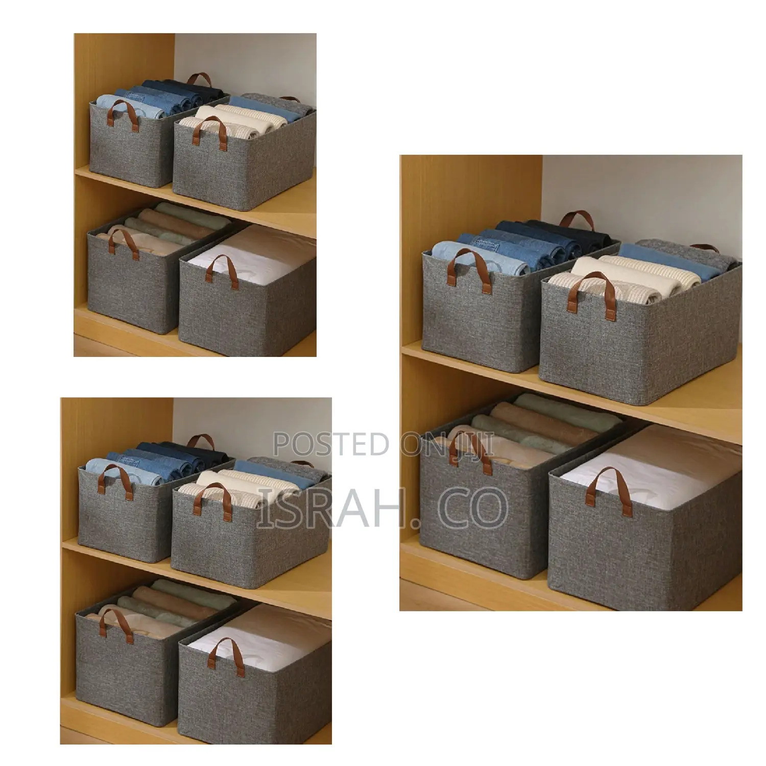 1pc Foldable Steel Frame Wardrobe Clothes Organizer