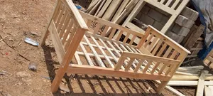 3*6 Natural Wooden Baby Bed