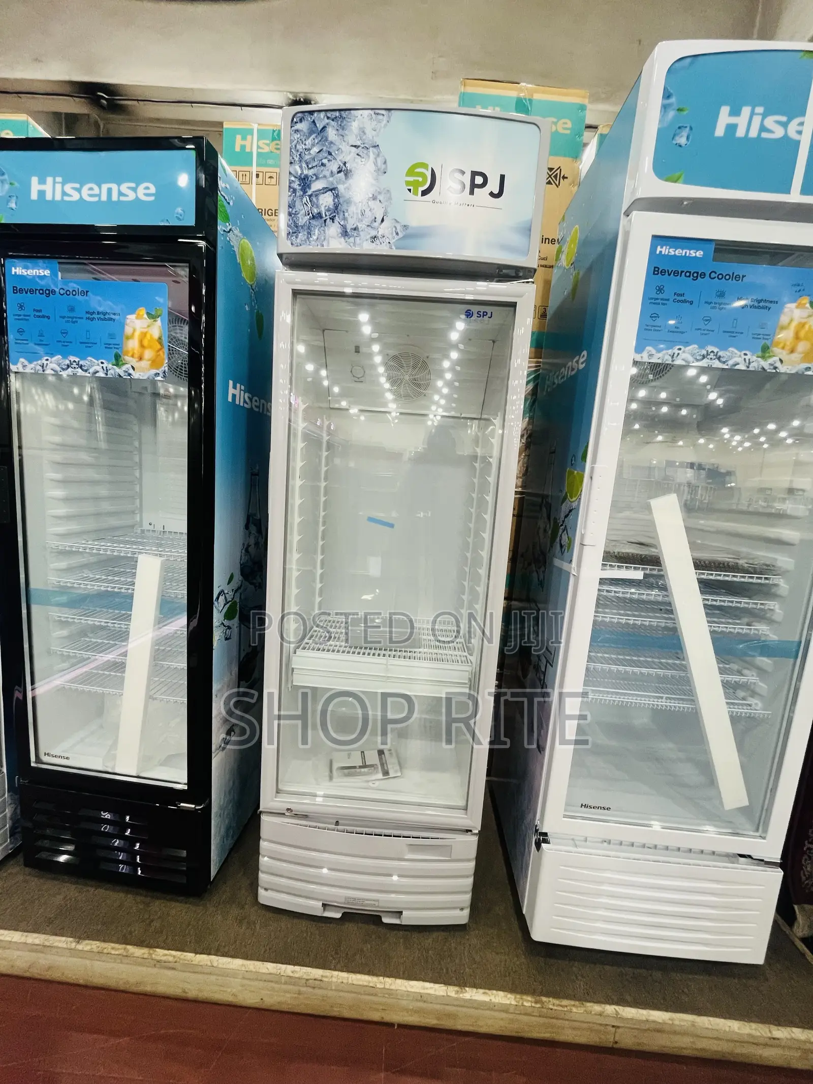 SPJ 300 Liters Glass Chiller Display Beverage Cooler Refrigerator
