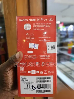New Xiaomi Redmi Note 14 Pro+ 5G 256 GB Black