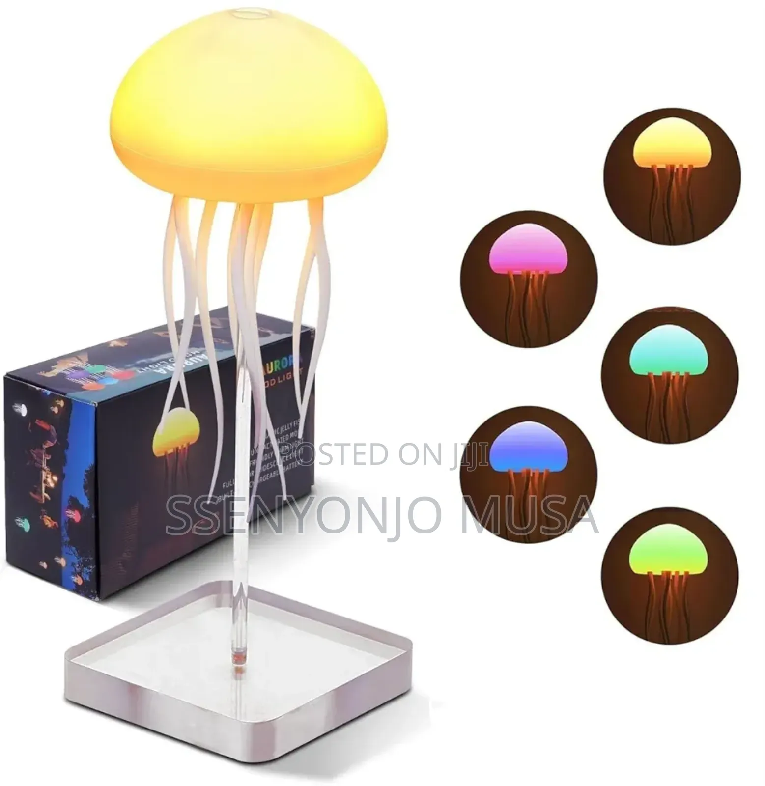 Jellyfish Mood Light Lamp | Sound-Activated Led Night Light