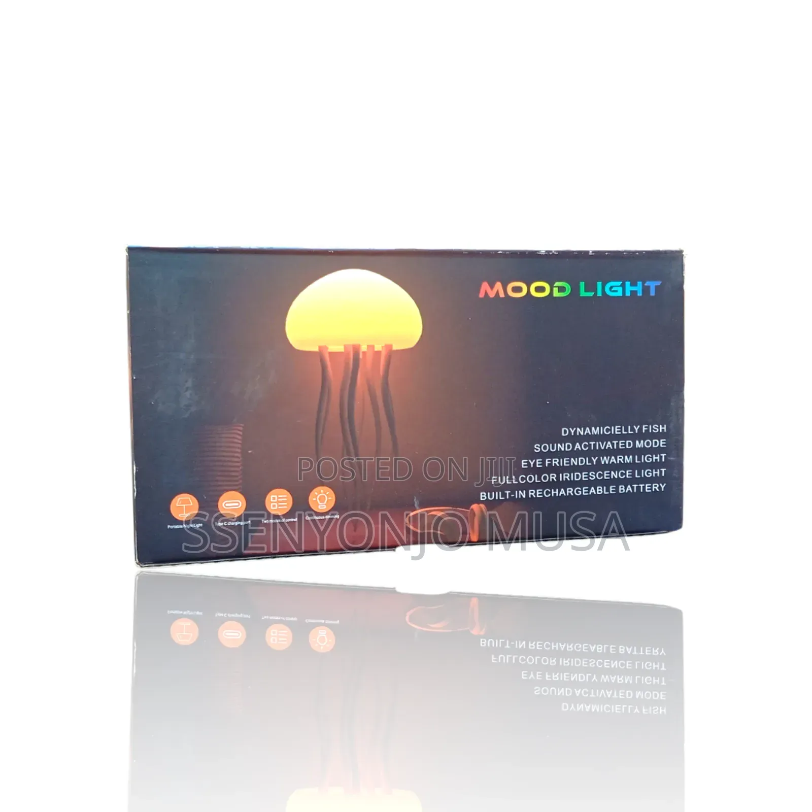 Jellyfish Mood Light Lamp | Sound-Activated Led Night Light