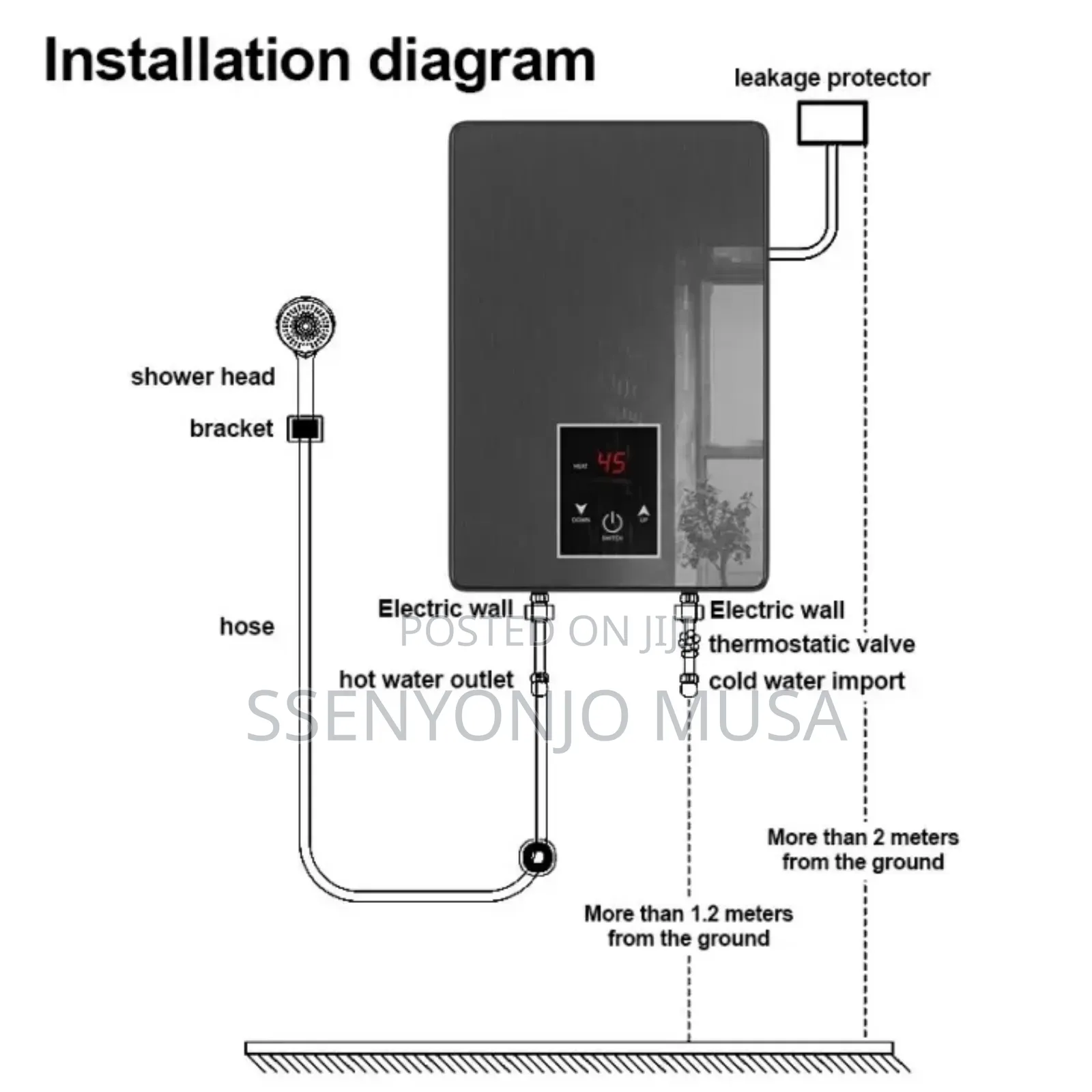 Electric Tankless Water Heater 110v | 4500w Instant Hot Water Heater