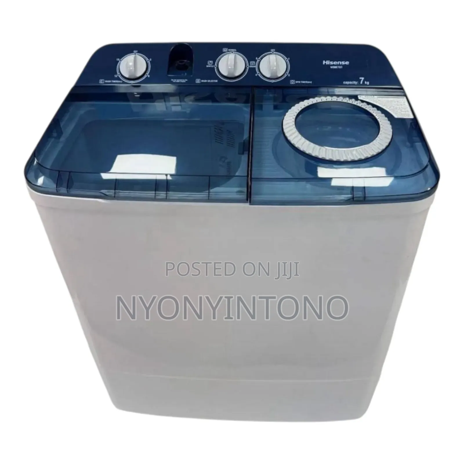 Hisense 7kg Fully Manual Twin Tub Electric Washing Machine