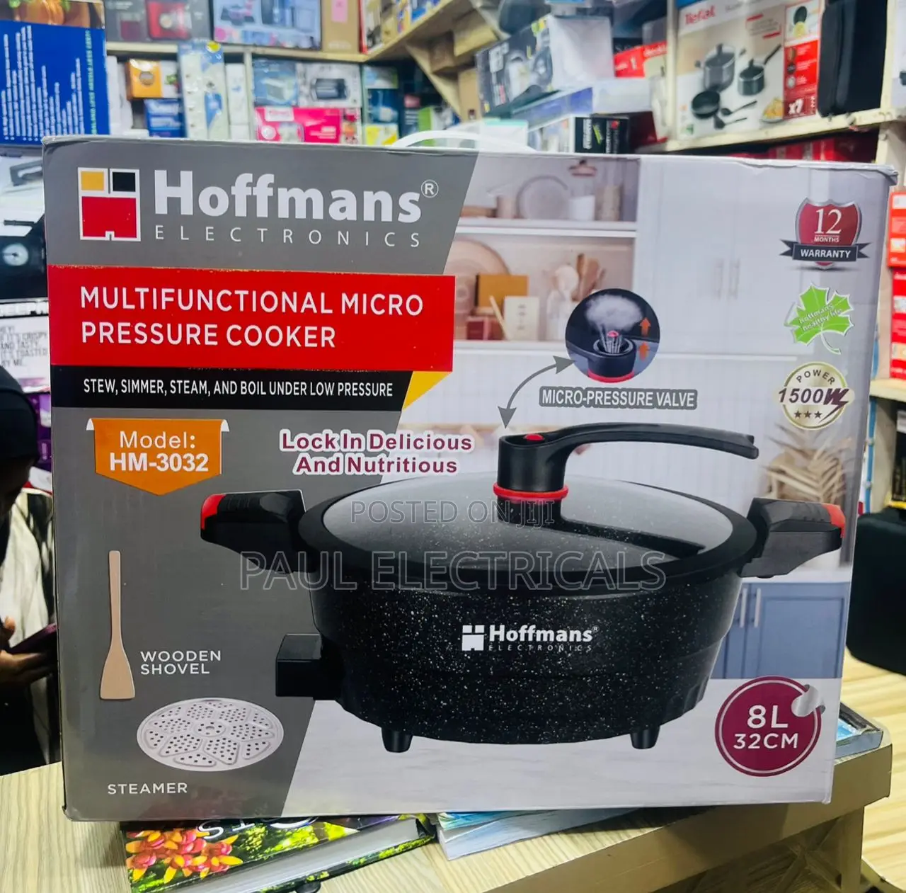 The Hoffmans Electric Micro Pressure Cooker Hm-3032 Is an 8-Liter