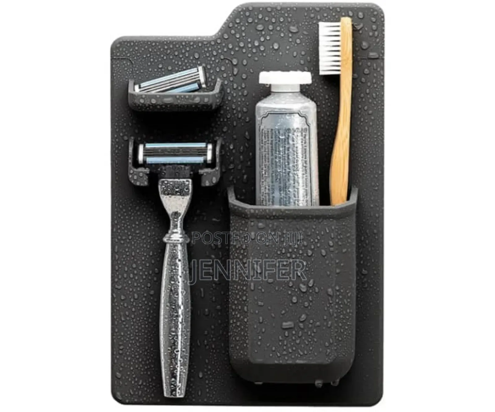 Selfie Adhesive Toothbrush and Shaver Storage