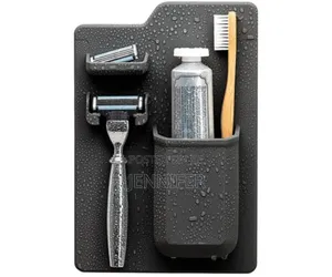 Selfie Adhesive Toothbrush and Shaver Storage