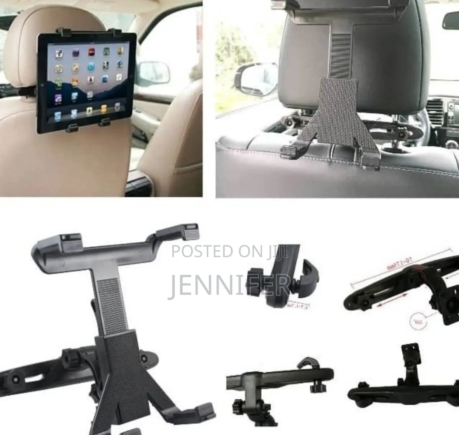 360 Rotating Back Seat Headrest Holder for All Tablets Universal Fits