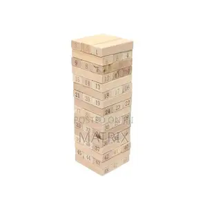 Wooden Building Blocks Jenga Tower Toy Board Team Game Children Family