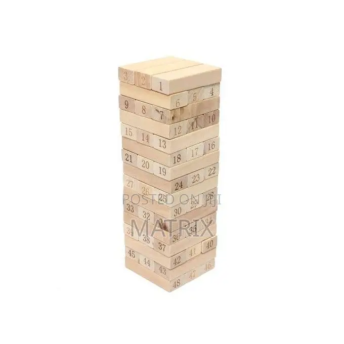 Wooden Building Blocks Jenga Tower Toy Board Team Game Children Family